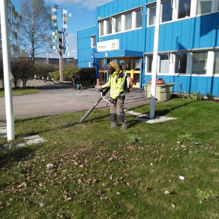 JoelsTrädgård - Lövblåsning i Märsta station